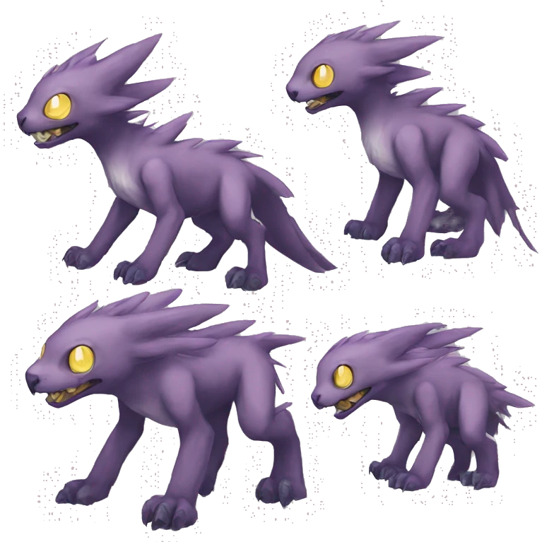 cute cool edgy ethereal alien punk Digimon-Fakemon-animal full body emoji