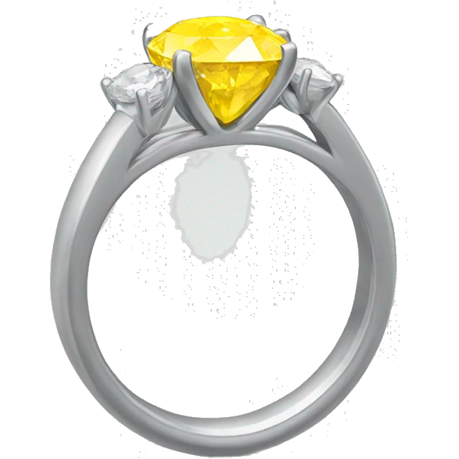 White ring with yellow diamond emoji