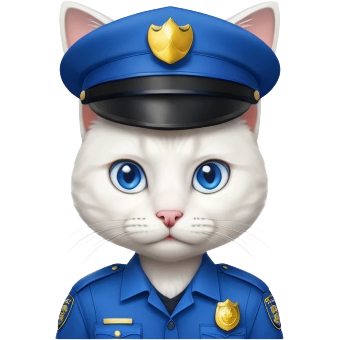 white cat police emoji