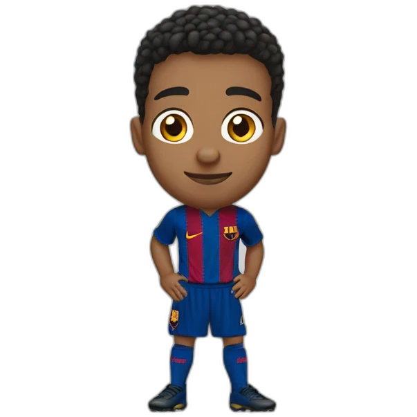 Adolescent arabe avec maillot du barca  emoji