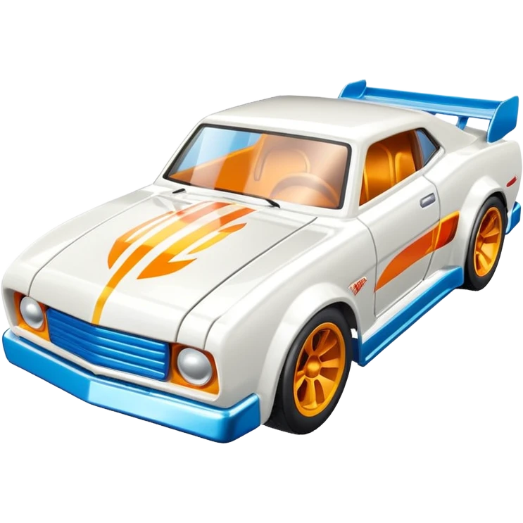 Машинка HotWheels белого цвета в классической упаковке HotWheels. emoji