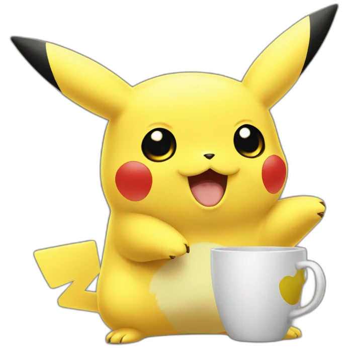 Pikachu saying goodmorning  emoji
