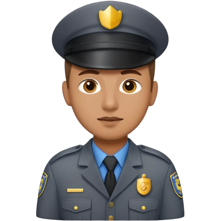 mall security gray uniform no hat  emoji