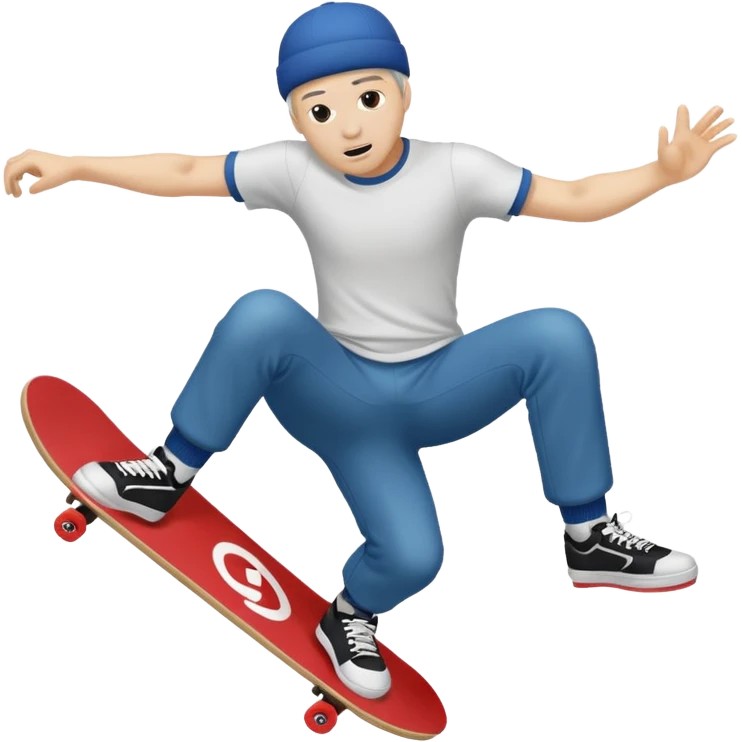 White beshawn hitting a kickflip emoji
