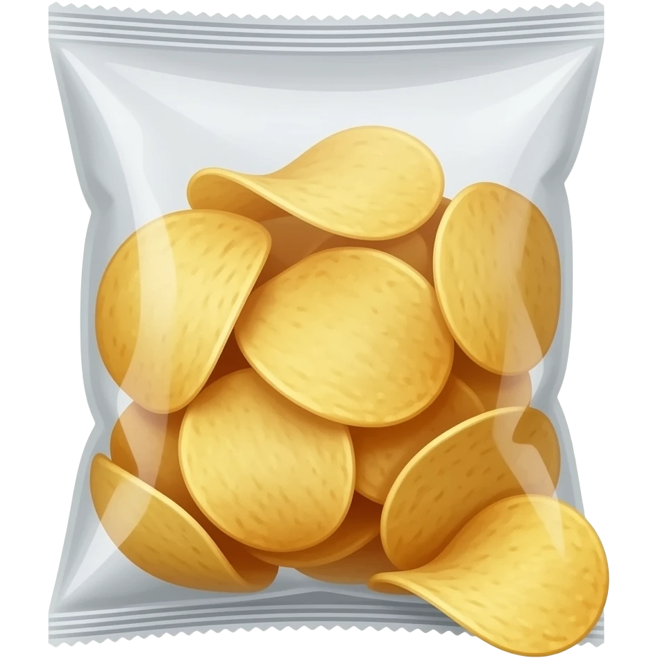 Potato chips in a open bag emoji