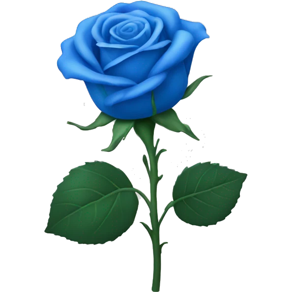Blue rose flower emoji