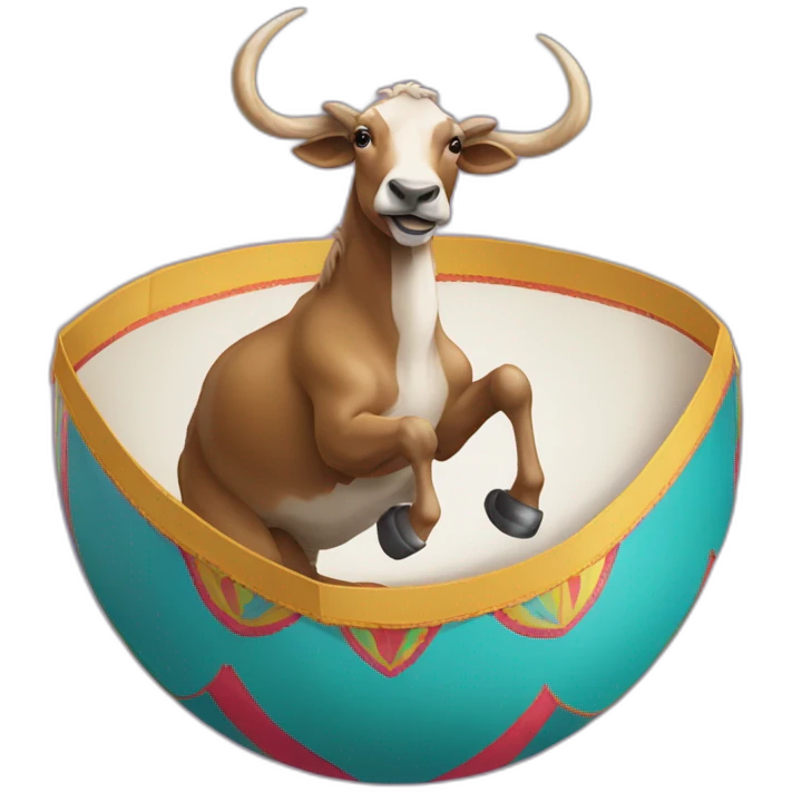 Chameau sur une boule de cirque emoji