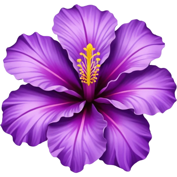 lilac hibiscus flower emoji
