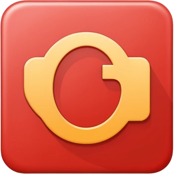 “flat red square emoji, bright iOS style” emoji