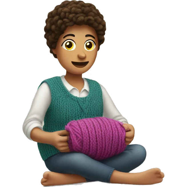 Me knitting emoji