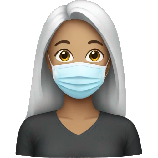 woman with face mask emoji