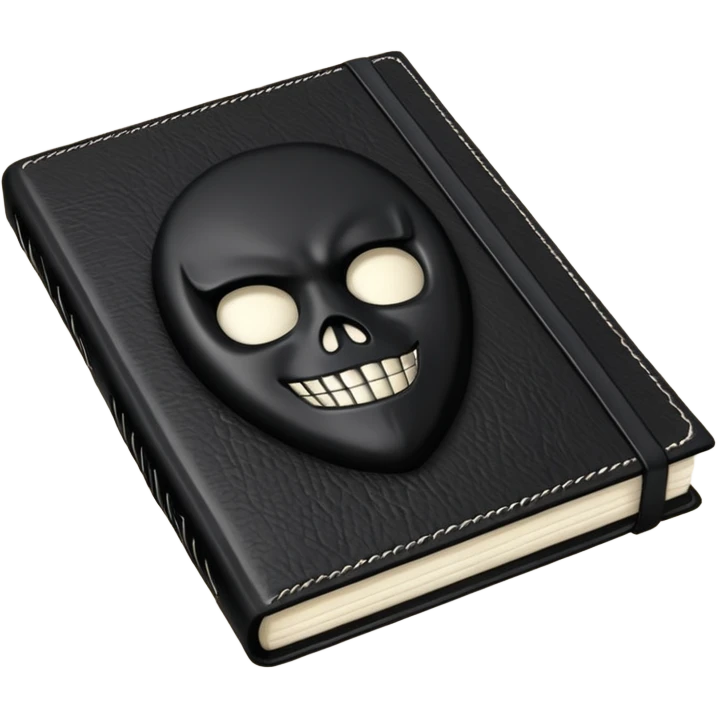 A black notebook named "Death Note" emoji