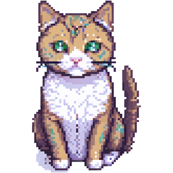 cat pixel art emoji