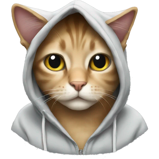 cat with a hoodie emoji