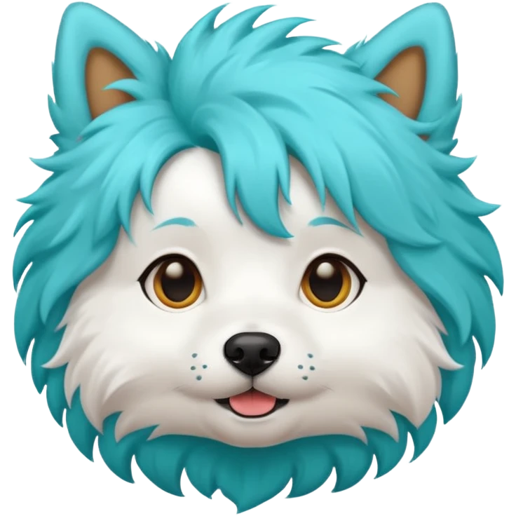dog with turquoise hair emoji