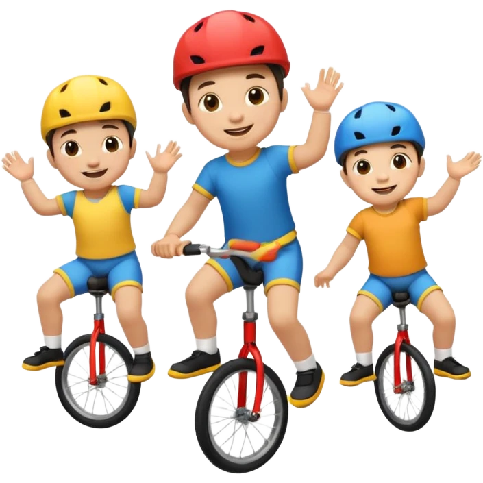 babies riding a unicycle emoji