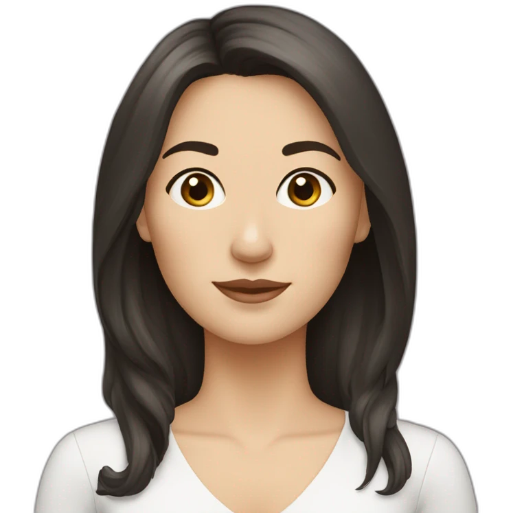 caucasian woman dark hair with two shitzu dogs emoji