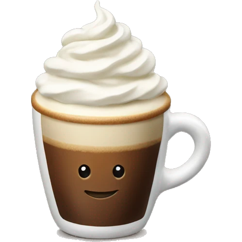 Coffee with whipped cream  emoji