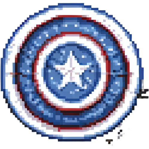 simple colorful Captain America shield emoji
