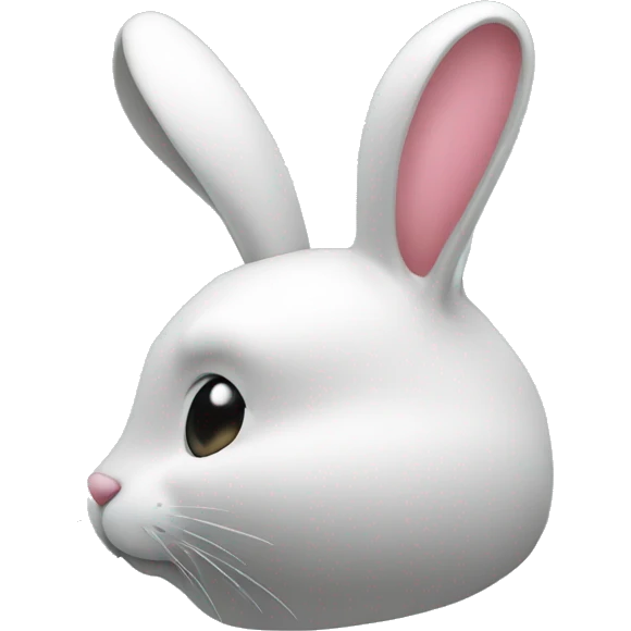 3d rabit face in profile emoji