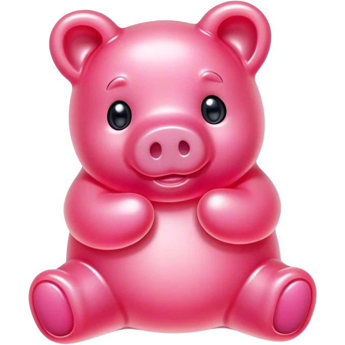 pink gummy jelly bear pig  emoji