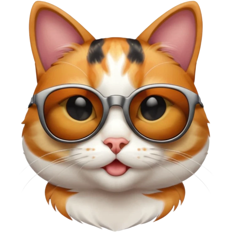 cat wearing sunglasses, playful expression emoji