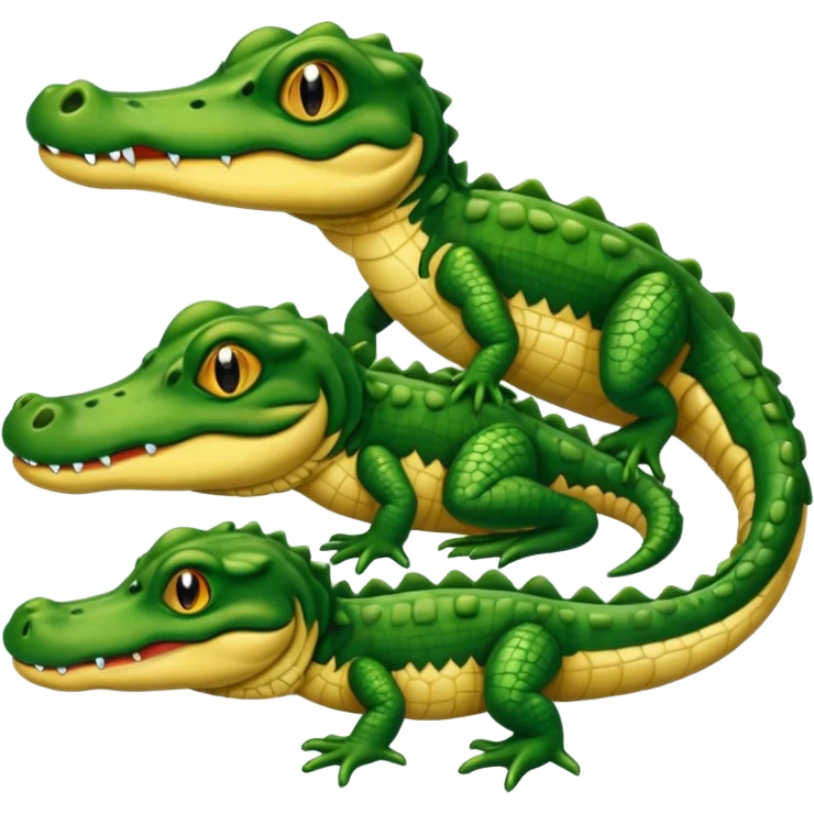 Baby gators and momma gator emoji