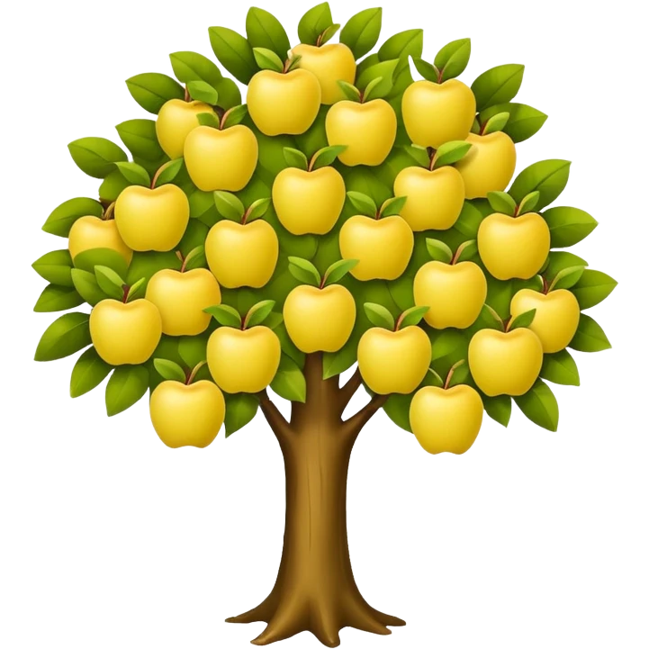 tree with yellow apples emoji