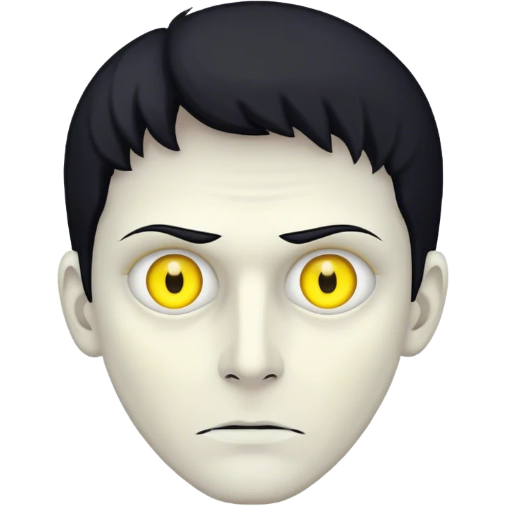 Spooky man with yellow eyes emoji