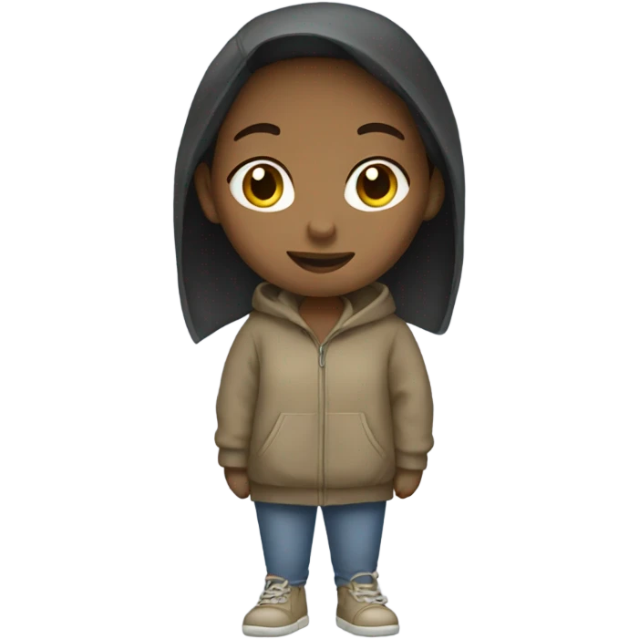 Girl wearing oversized clothes  emoji
