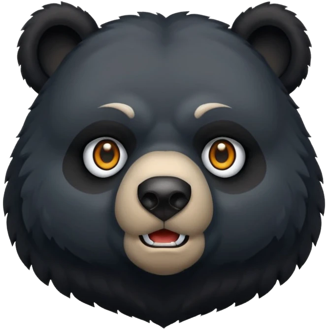 black bear black eyes emoji