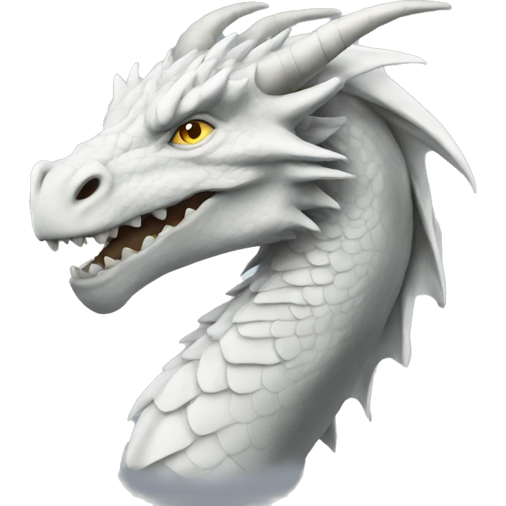 Strong white dragon emoji