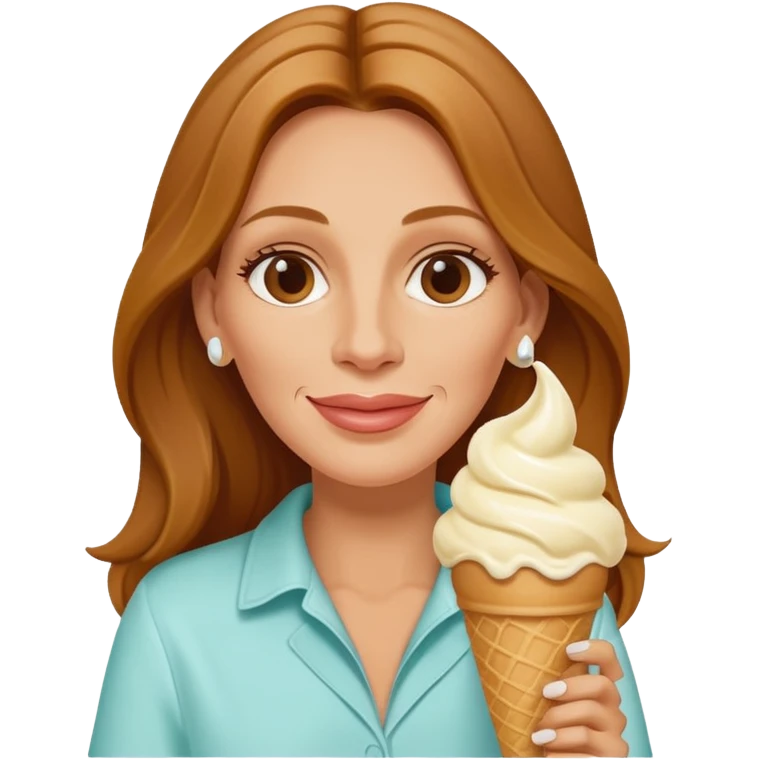 Julia Roberts eating ice cream emoji