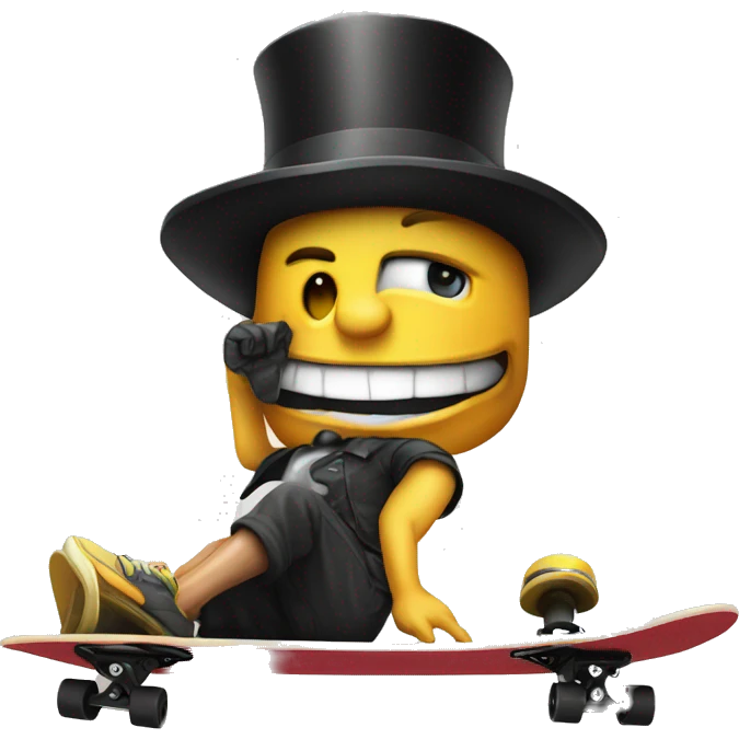 Longboarding star with a tophat emoji