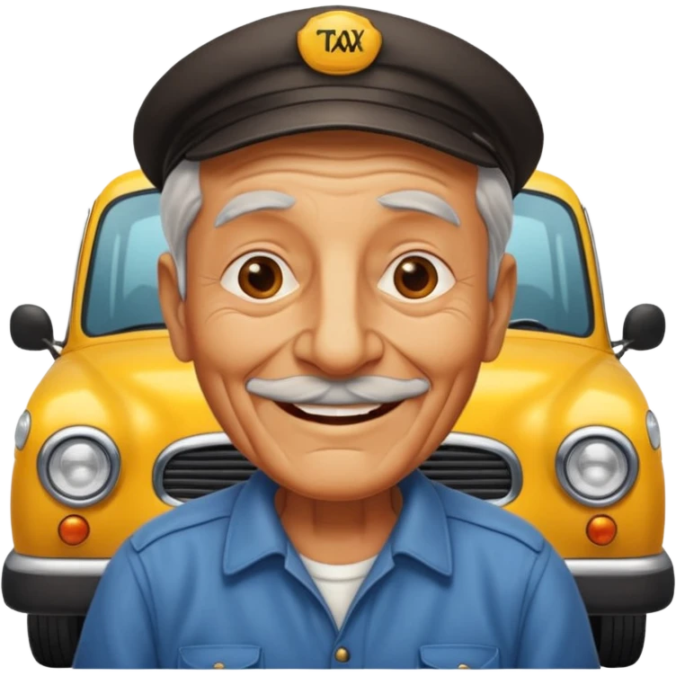  taxi driver old emoji