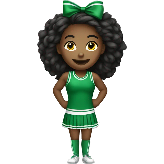 Cheerleader wearing green  emoji