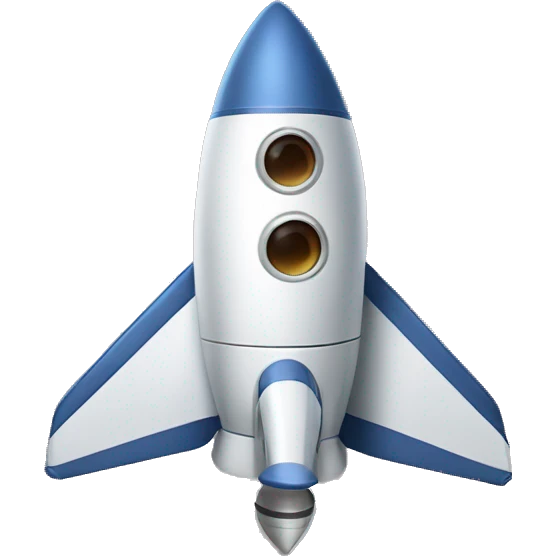 a big rocket ship with glasses emoji