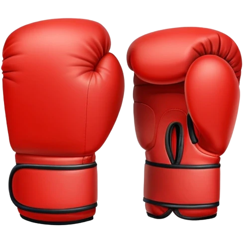 A pair of boxing gloves padded and rounded emoji