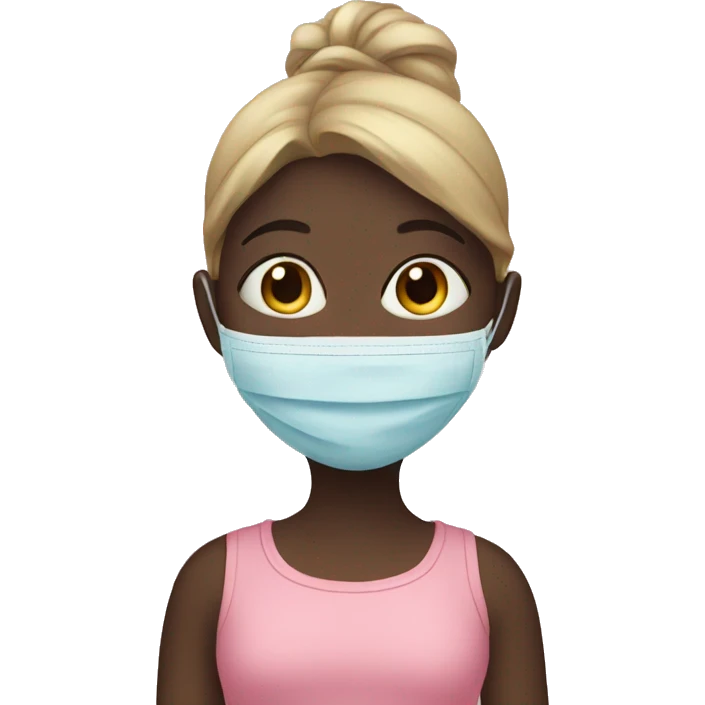 Girl with face mask  emoji