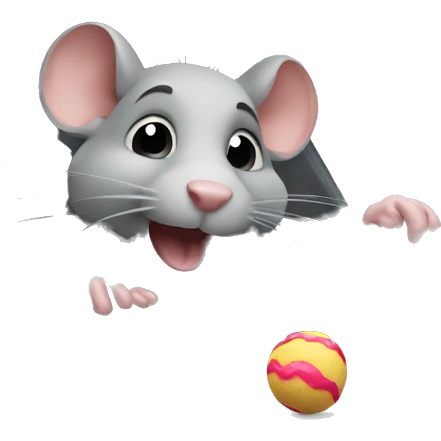 rat in car eating candy emoji