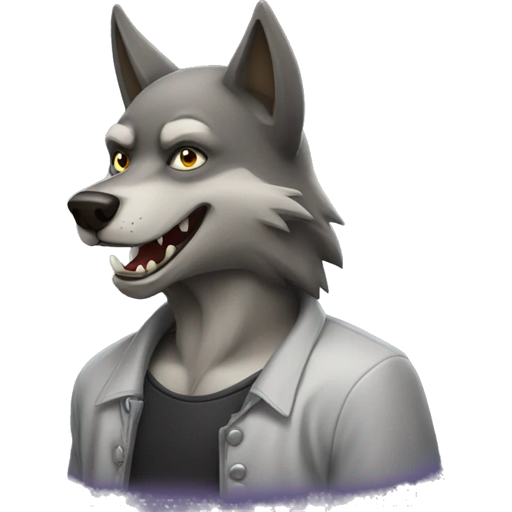 Wolf with bat emoji