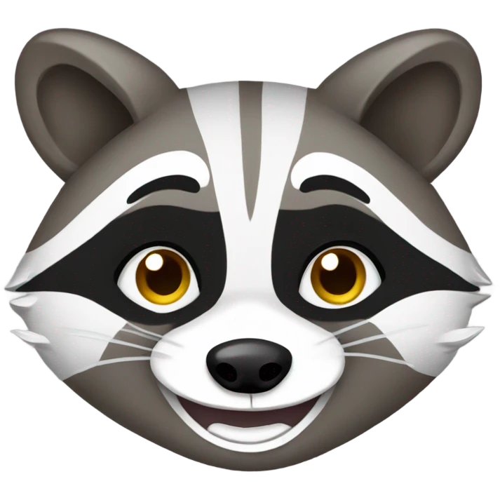 Raccoon smiling emoji