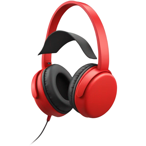 Red headphones  emoji
