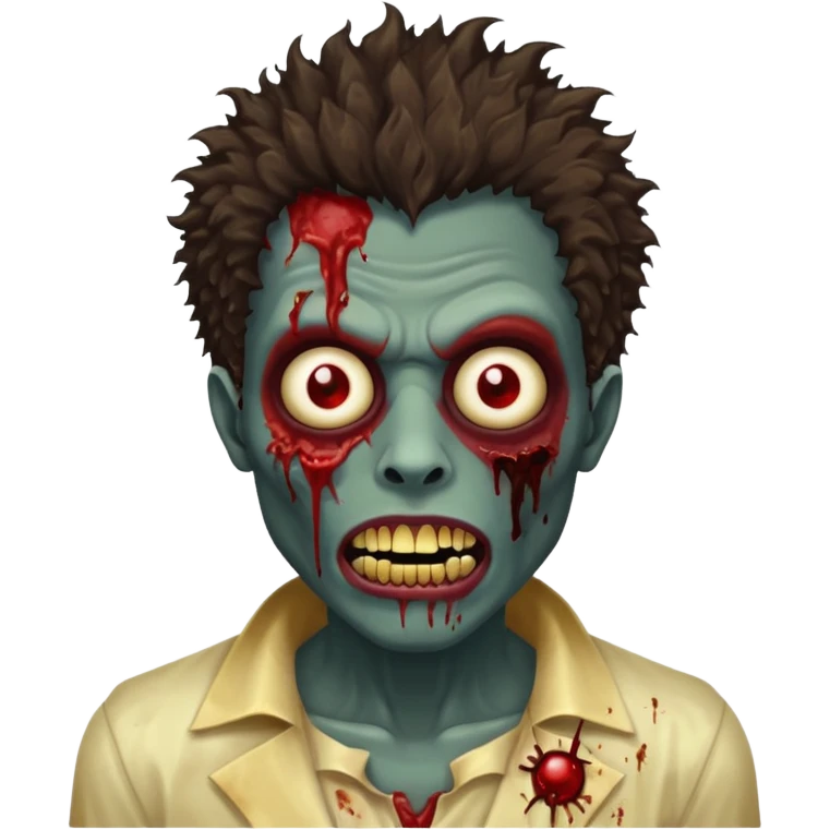 faça um homem zumbi, de cabelo crespo mostrando o dente de ouro emoji