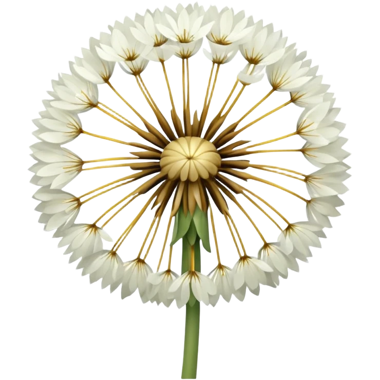 Dandelion flower emoji in white colour looks aesthetic  emoji