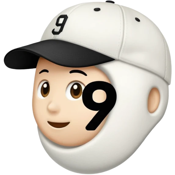 black cap with number “9” on it emoji