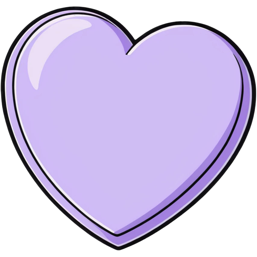 lilac pastel heart emoji