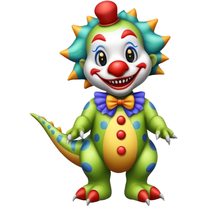 dinosaur clown  emoji