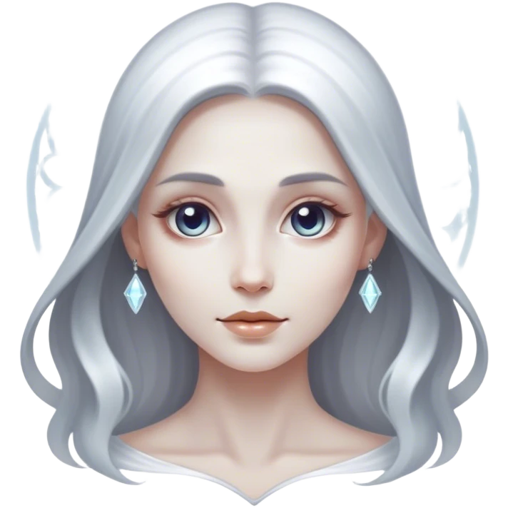 Cinematic, Ultra realistic 32k HD, hauntingly beautiful woman, Balanced features, highly detailed, glowing with silver light, high shine, remembrance, a painting of white silver, fanciful, enchanting, ghostly. The image is so lifelike it feels as though it could leap off the canvas at any moment emoji