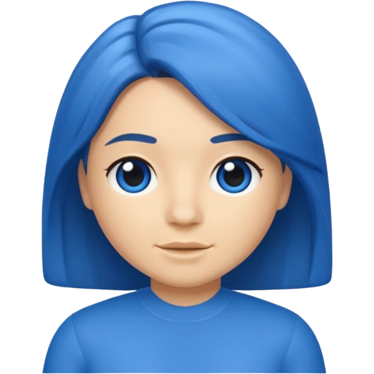 Memoji cabello azul emoji